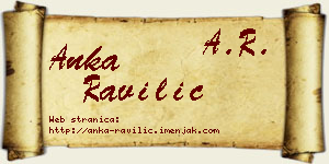 Anka Ravilić vizit kartica